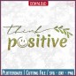 Preview: Plotterdatei think positive  lettering, Smile