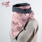 Mobile Preview: Schal mit Knopf rosa grau
