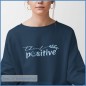 Preview: Plottermotiv think positive - himmelblau 25cm - pulli