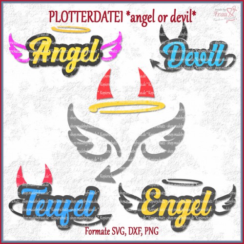 Angel or Devil Set *Plotterdatei 5 verschiedene Motive