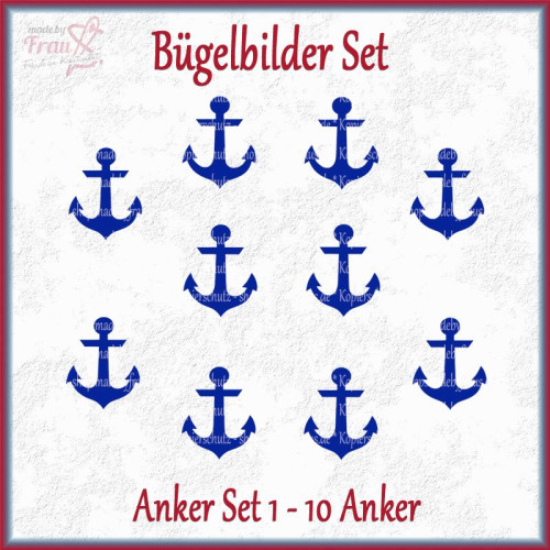 Anker Set 1 - 10 Anker  - Bügelbilder