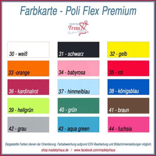 Flexfolie Poli-Flex Premium - ca. 30x50cm