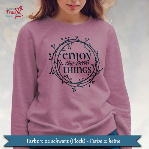 enjoy the little things - Pullover schwarz