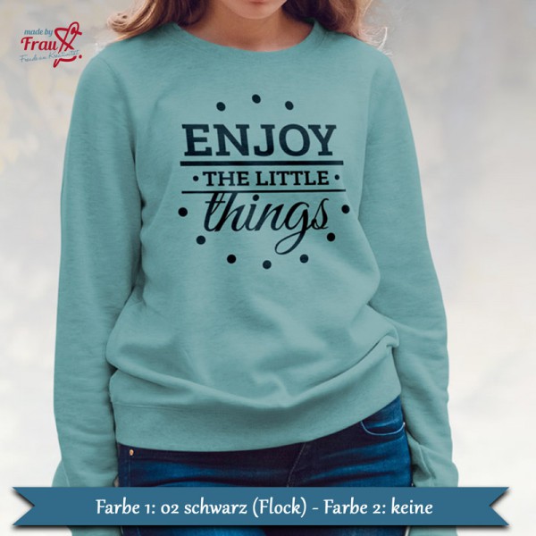 enjoy the little things -Pullover schwarz