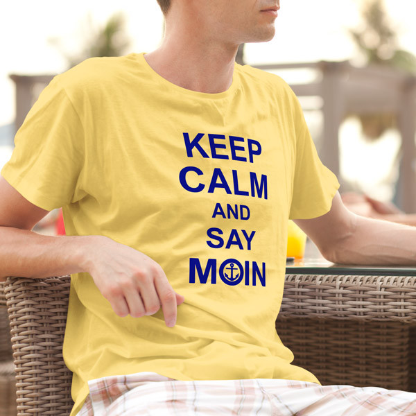 Buegelbild Keep calm and say moin