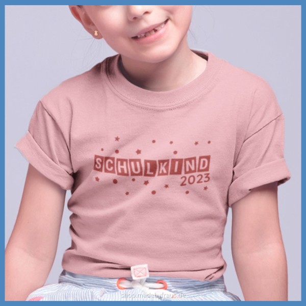 Schulkind 2023 mit Sternen und Konfetti als Plotteradatei